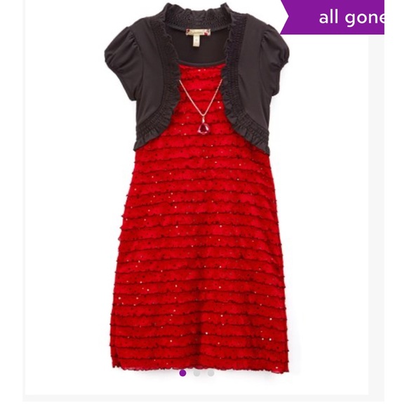 Black Red Dress - Picture 1 of 11